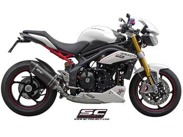 SC Project Oval Lower Position Exhaust for TRIUMPH SPEED TRIPLE 1050 (2011-15)
